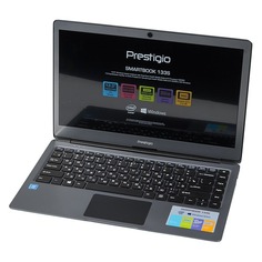 Ноутбук PRESTIGIO SmartBook 133S, 13.3&quot;, Intel Celeron N3350 1.1ГГц, 3Гб, 32Гб eMMC, Intel HD Graphics 500, Windows 10 Professional, PSB133S01ZFP_DG_CIS, темно-серый