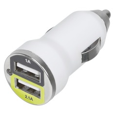 Автомобильное зарядное устройство WIIIX UCC-2-8A-W, 2xUSB, 2.1A, белый
