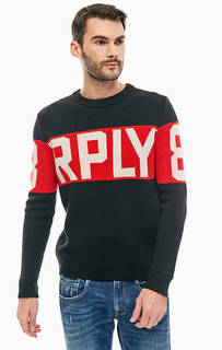 Полушерстяной джемпер с контрастной вставкой Replay