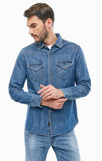 Джинсовая рубашка на кнопках Replay