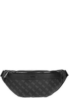 Черная поясная сумка на молнии Guess