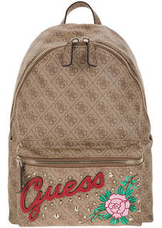 Городской рюкзак с вышивкой на двухзамковой молнии Guess