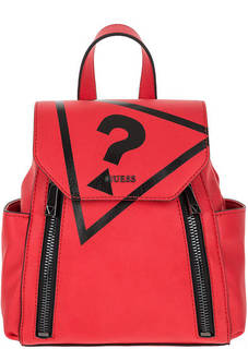 Красный рюкзак с широкими лямками Guess