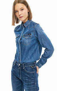 Джинсовая рубашка на кнопках Replay