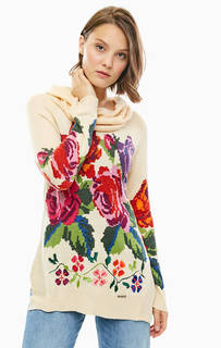Трикотажная туника с объемным воротом Desigual
