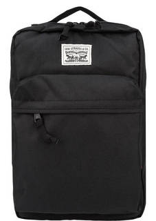 Текстильный рюкзак черного цвета с одним отделом Levis