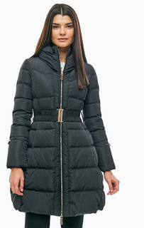 Длинный зимний пуховик с ремнем Guess