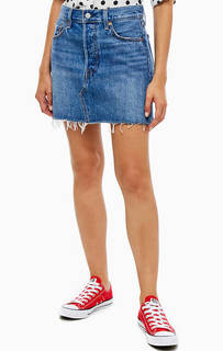 Короткая юбка из денима Levis