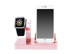 Аксессуар Док-станция Gurdini Smart Apple Watch + Lightning Connector Pink 903287