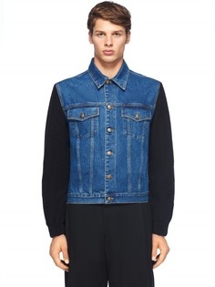 Джинсовая куртка с шерстяными рукавами MCQ Alexander Mcqueen