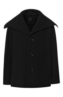 Шерстяное пальто с отложным воротником Yohji Yamamoto