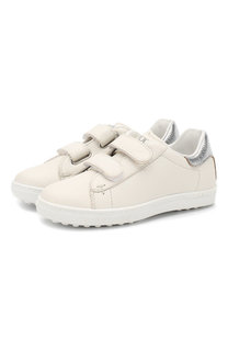Кожаные кеды на застежках велькро Tod’s