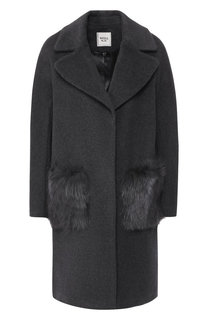 Пальто из смеси шерсти и кашемира с меховыми карманами Weill