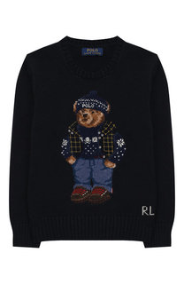 Хлопковый пуловер с принтом Polo Ralph Lauren