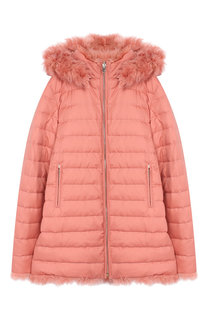 Куртка с капюшоном и внутренней меховой отделкой Yves Salomon Enfant