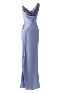 Шелковое платье-макси с высоким разрезом Roberto Cavalli