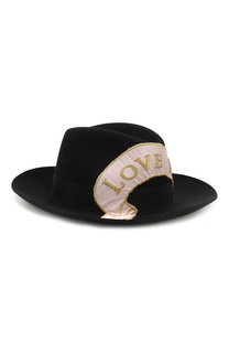 Фетровая шляпа с аппликацией Dolce & Gabbana