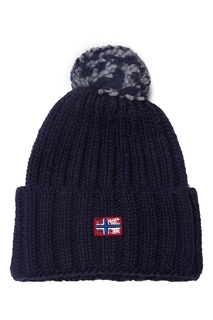 Синяя шапка с помпоном Napapijri