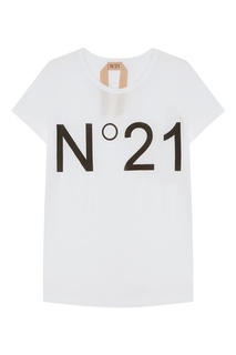 Белая футболка с логотипом No21
