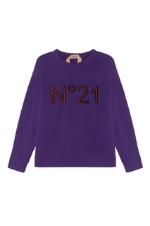 Фиолетовый свитшот с логотипом No21