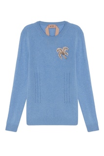 Голубой джемпер с аппликацией No21