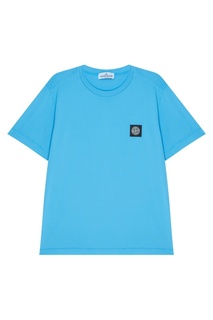 Голубая футболка Stone Island Kids