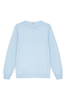 Голубой свитшот Stone Island Kids