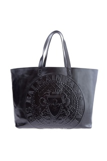 Кожаная сумка с эмблемой бренда Balmain Man