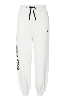 Белые спортивные брюки с принтом Miu Miu