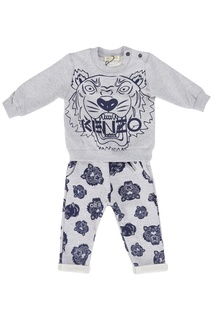 Серый пижамный комплект с принтом Kenzo