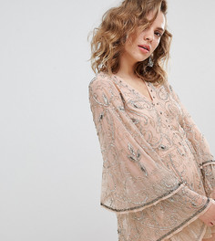 Комбинезон кремового цвета с отделкой River Island Petite - Розовый