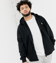 Худи черного цвета с молнией и логотипом-галочкой Nike Club 804389-010 - Черный