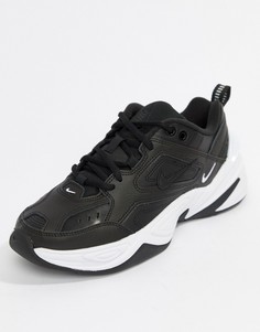 Черные кроссовки с белым логотипом-галочкой Nike M2K Tekno - Черный