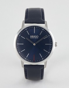 Часы с кожаным ремешком HUGO 1520008 Exist - Темно-синий