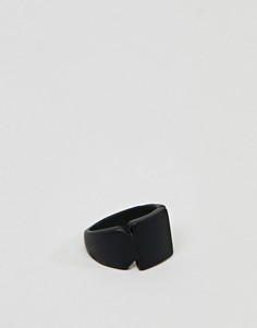 Кольцо-печатка черного матового цвета DesignB эксклюзивно для ASOS - Черный
