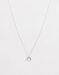 Серебристое ожерелье с подвеской в виде рога DesignB - Серебряный