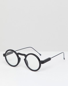 Круглые очки в черной оправе с прозрачными стеклами Spitfire Aurora - Черный