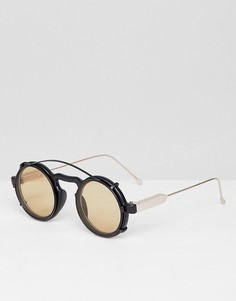 Черно-коричневые круглые солнцезащитные очки Spitfire Aurora - Черный