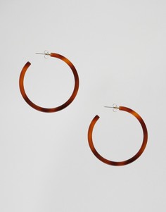 Серьги-кольца Nylon - Коричневый