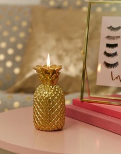 Небольшая золотистая свеча ананас Sunnylife - Золотой