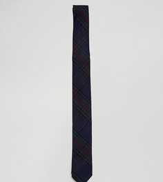 Галстук в клетку тартан Heart & Dagger - Темно-синий