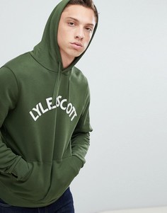 Худи зеленого цвета с логотипом-аппликацией Lyle & Scott - Зеленый