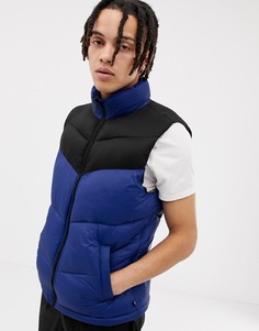 Синий стеганый жилет Pull&Bear - Синий Pull&;Bear