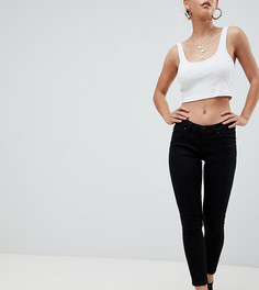 Черные джинсы скинни с заниженной талией ASOS DESIGN Petite WHITBY - Черный