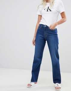 Джинсы прямого кроя с завышенной талией Calvin Klein Jeans american classic эксклюзивно для ASOS - Синий