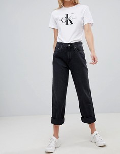 Джинсы прямого кроя с завышенной талией Calvin Klein Jeans american classic эксклюзивно для ASOS - Черный