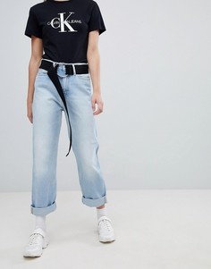 Джинсы прямого кроя с завышенной талией Calvin Klein Jeans american classic эксклюзивно для ASOS - Синий