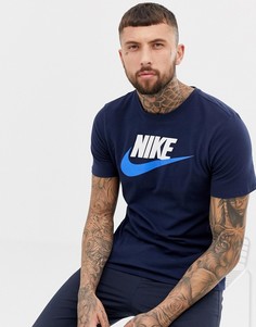 Темно-синяя футболка с логотипом Nike Futura 696707-453 - Темно-синий