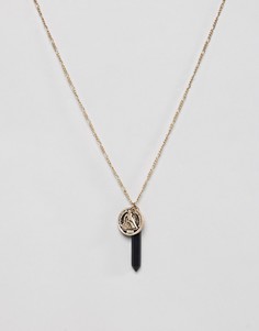 Золотистое ожерелье с подвеской Burton Menswear - Золотой