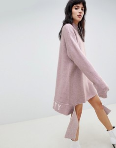 Вязаное платье с логотипом и завязкой Miss Sixty - Фиолетовый